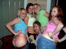 College Girls Stripping and showing their chubby